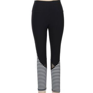 ** SOLD ** XERSION LEGGINGS BLACK W/ WHITE STRIPES